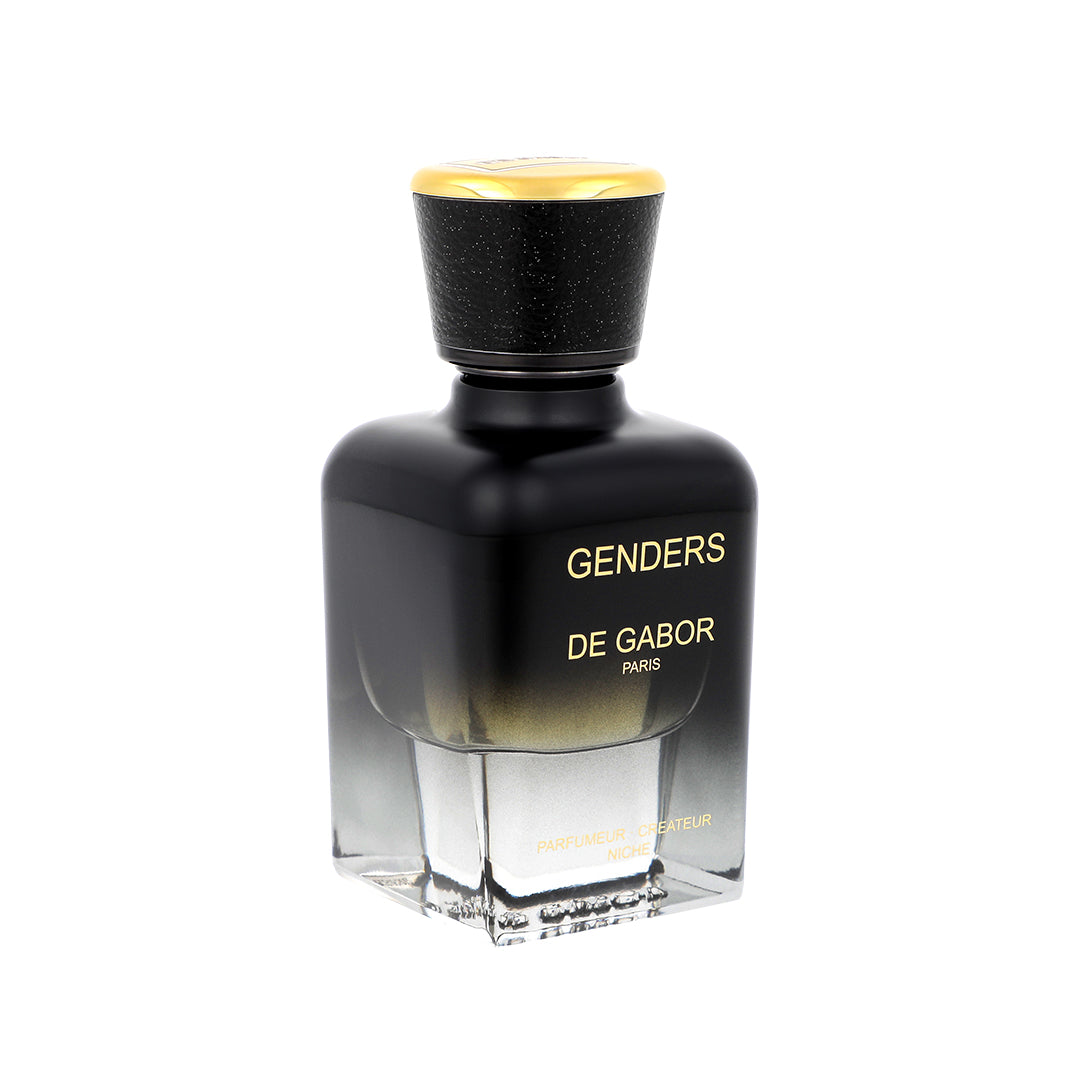Perfume bottle labeled 'Genders de Gabor' on a white background