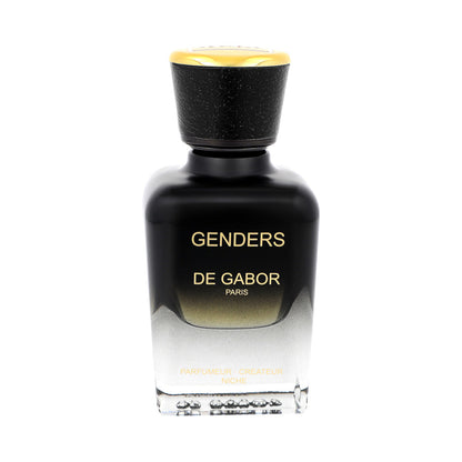 Perfume bottle labeled 'Genders De Gabor' on a white background